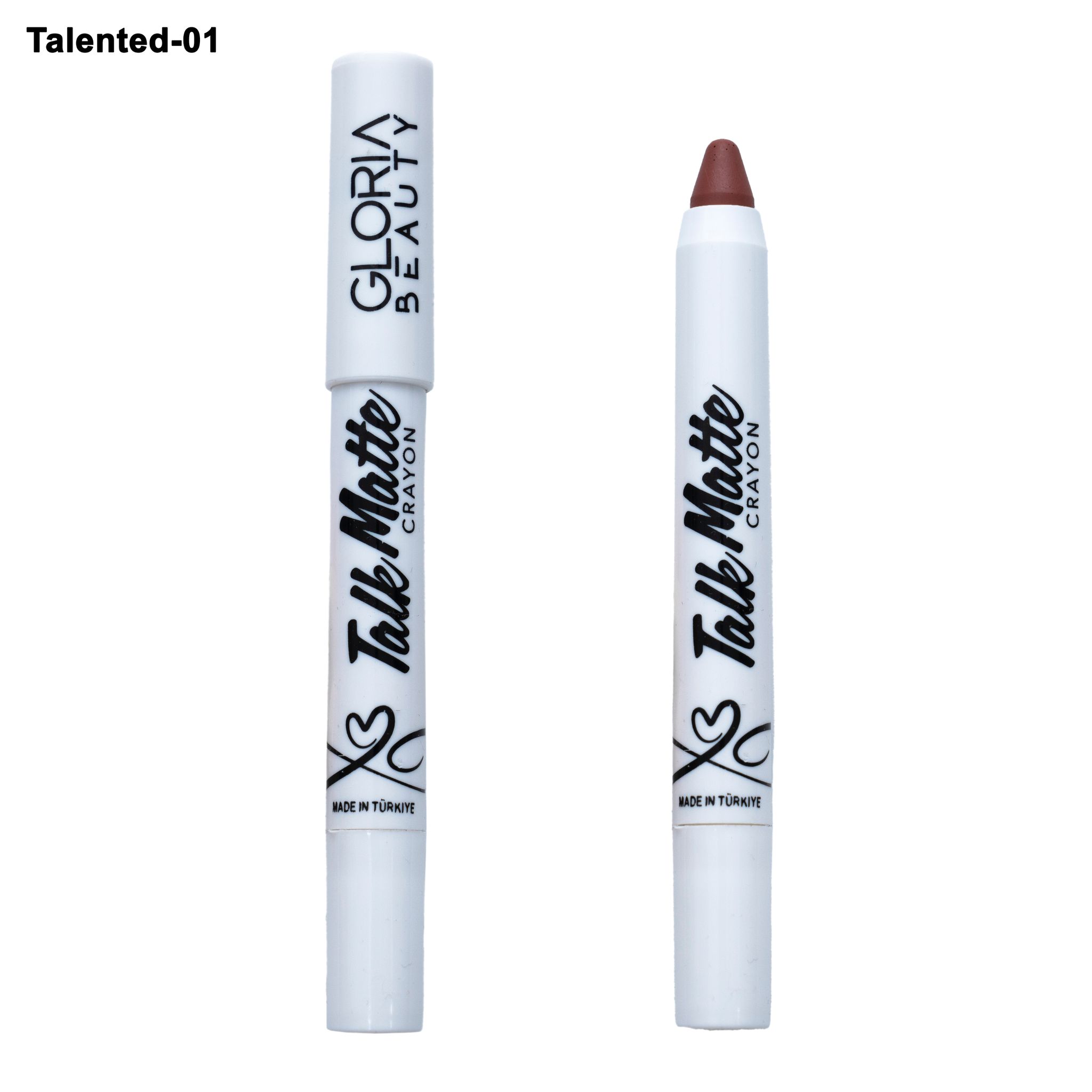01-5.jpeg Gloria Beauty Talk Matte Crayon Lipstick - 01 - Talented - Image 1