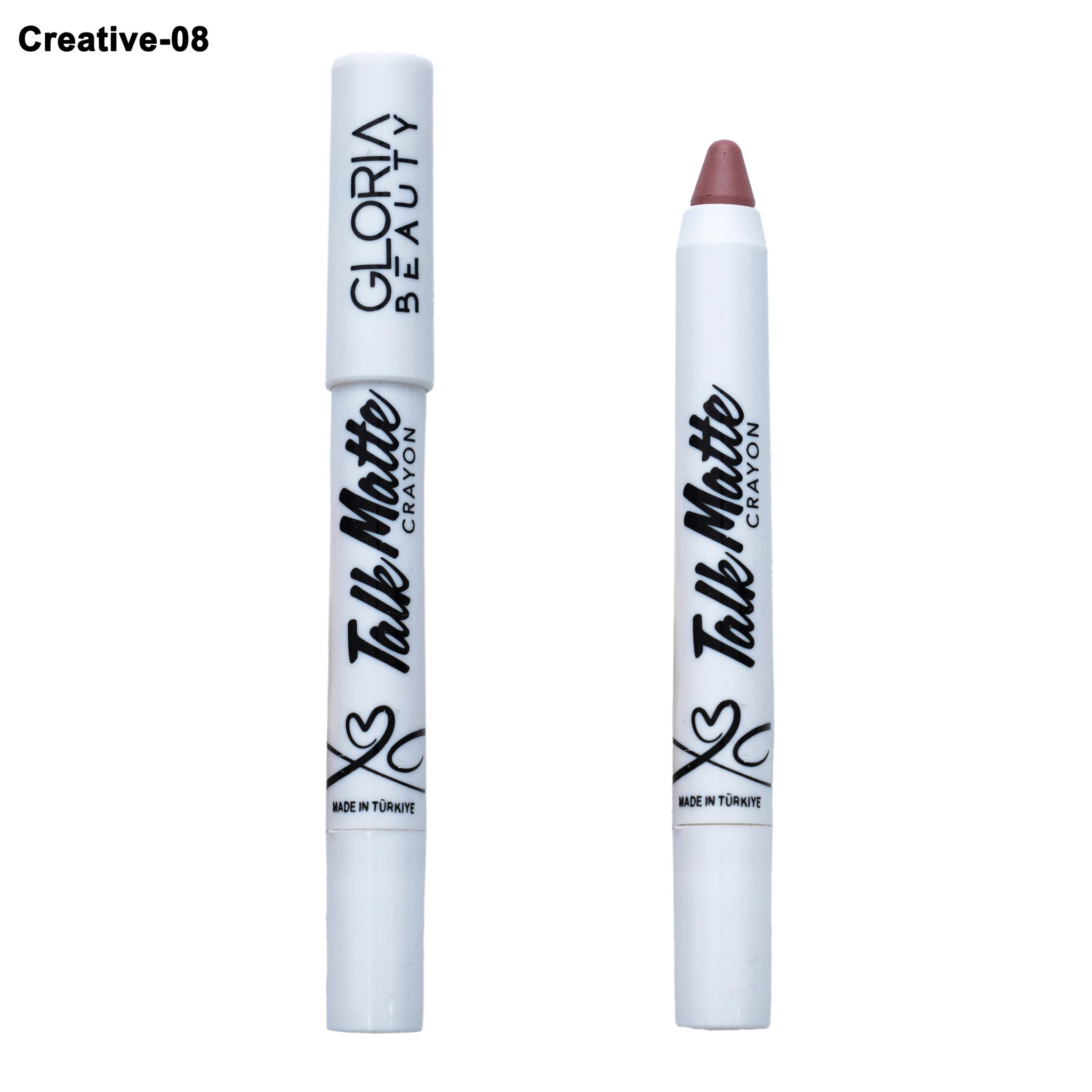08-1.jpeg Gloria Beauty Talk Matte Crayon Lipstick - 08- Creative - Image 1