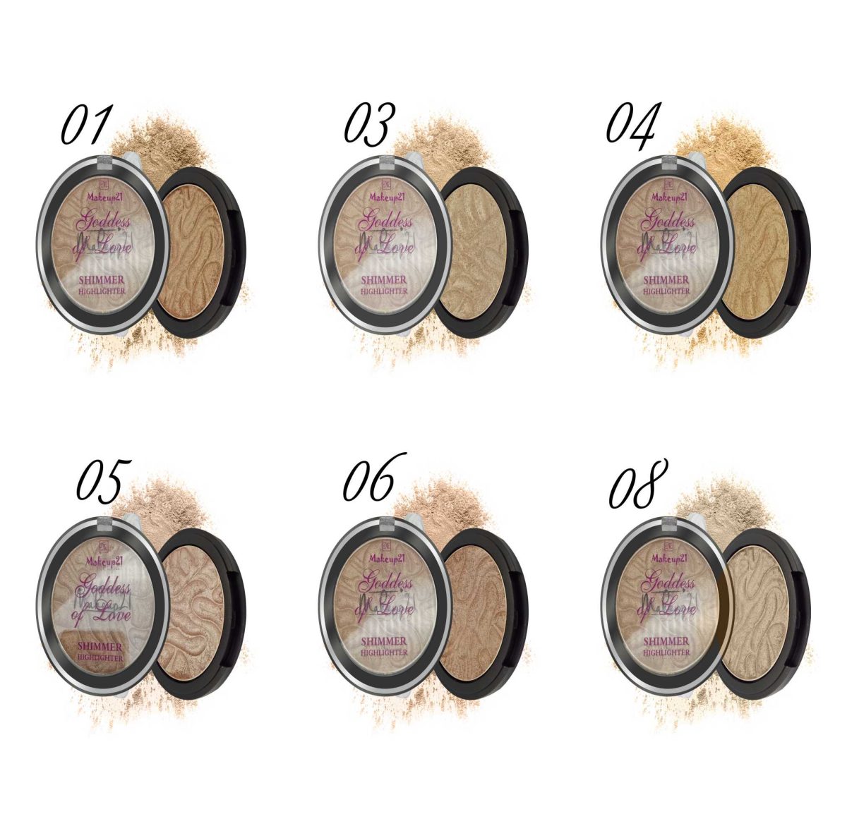 Makeup21 Shimmer Highlighter - 08 - Image 2