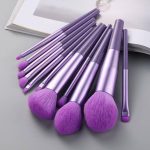 Gloria Beauty 11 Piece Brush Set with Holder - Purple