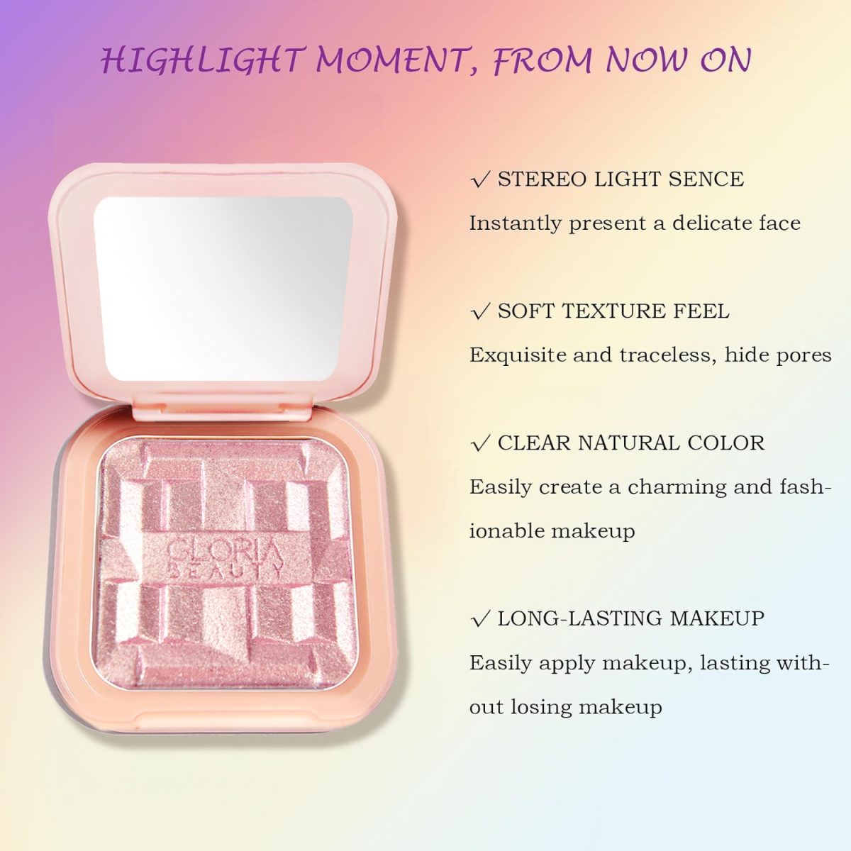 Gloria Beauty Diamond Highlighter - 07 Reflect - Image 3