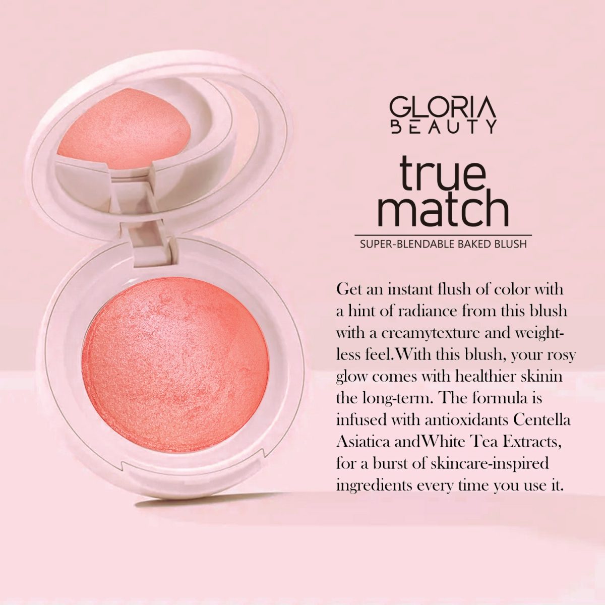 Gloria Beauty True Match Baked Blusher 05- Truth - Image 2