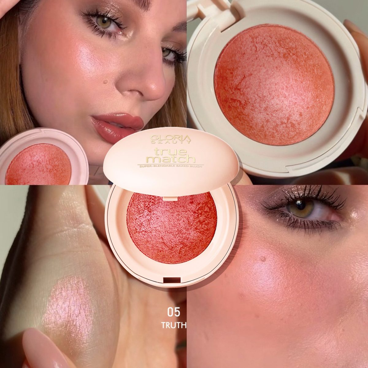 Gloria Beauty True Match Baked Blusher 05- Truth - Image 4