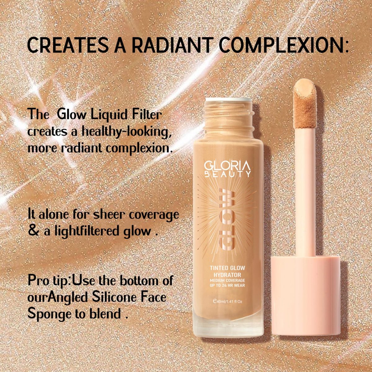 Gloria Beauty Tinted Glow Hydrator Foundation 02 - Image 3